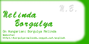 melinda borgulya business card